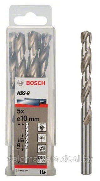 Сверло по металлу (оригинал) 10мм Bosch (2608595077) (цена за 1шт, продажа поштучно) - фото 1 - id-p65421116