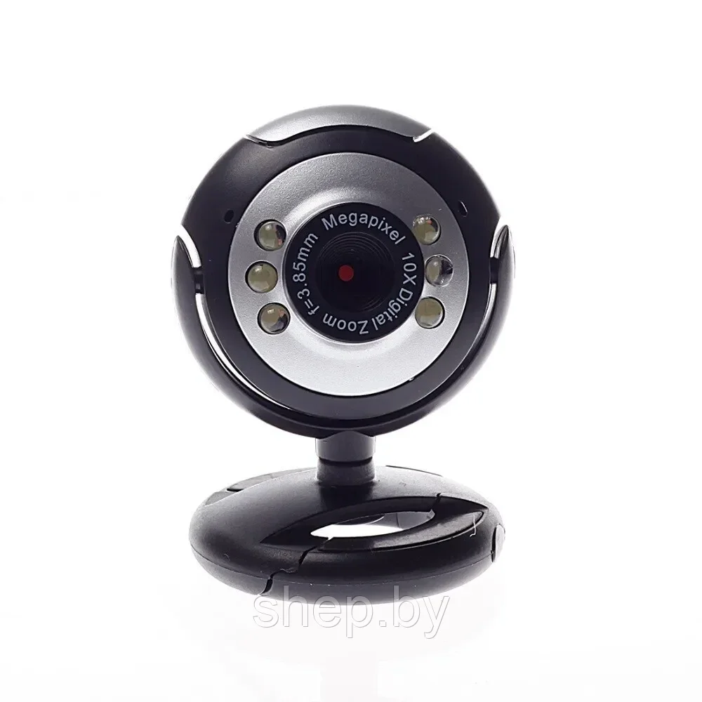 Web-камера с микрофоном для компьютера MR-105 (черный с серебристым)