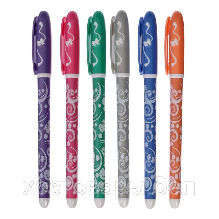 Ручка гелевая синяя 0,5мм дизайн Beifa GA316000 GH-BL "Узоры"с манжетой, микс 2371986 - фото 3 - id-p187871566
