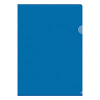 Папка-уголок Calligrata, А4, 100мкм, прозрачная, синяя