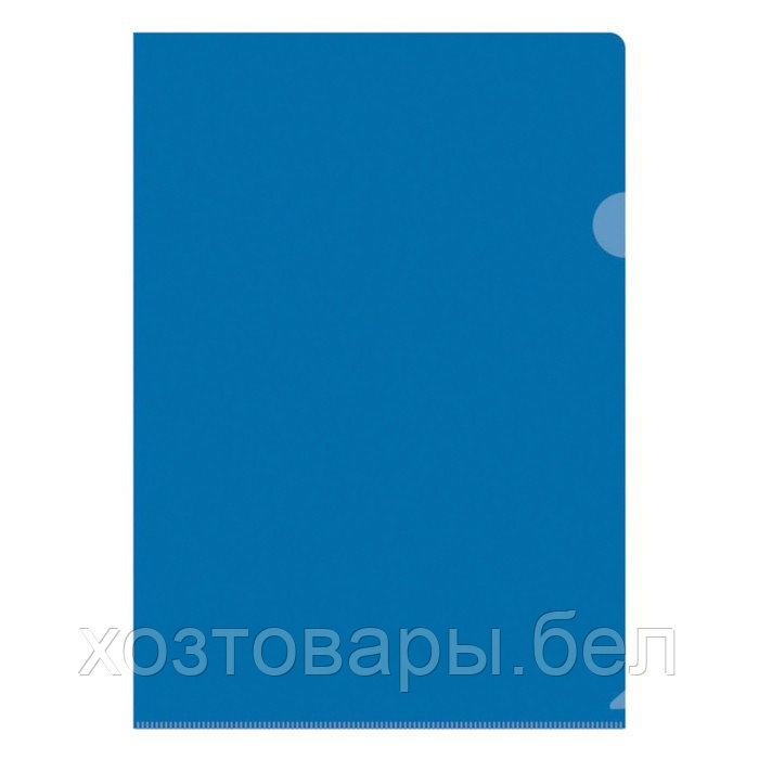 Папка-уголок Calligrata, А4, 100мкм, прозрачная, синяя - фото 1 - id-p187871051
