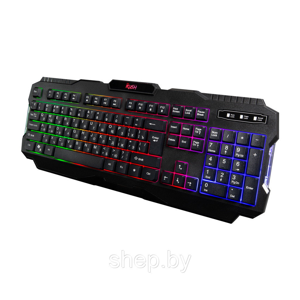 Клавиатура игровая Smartbuy RUSH 308 USB проводная мультимедийная с подсветкой SBK-308G-K - фото 1 - id-p187872596