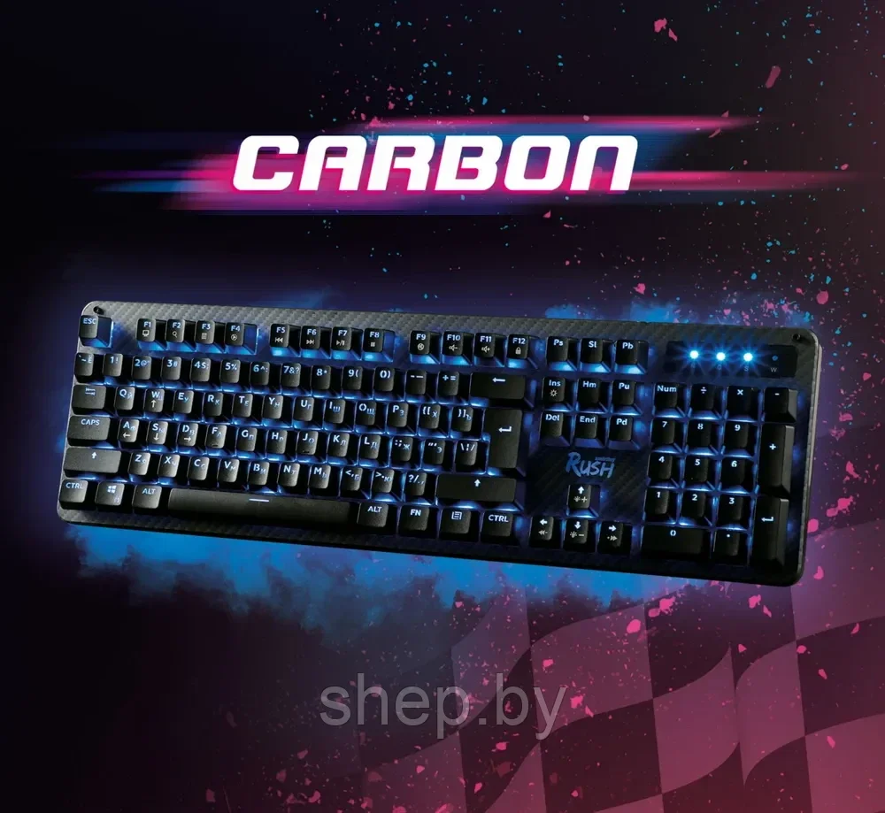 Клавиатура проводная игровая механическая Smartbuy RUSH Carbon 312 USB (SBK-312MG-K),с подсветкой