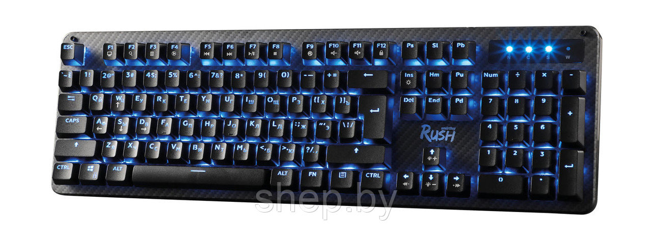 Клавиатура проводная игровая механическая Smartbuy RUSH Carbon 312 USB (SBK-312MG-K),с подсветкой - фото 2 - id-p187872608