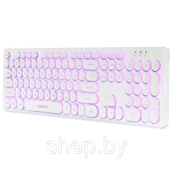 Клавиатура SmartBuy 328 SBK-328U-W,с подсветкой белая - фото 2 - id-p187877524