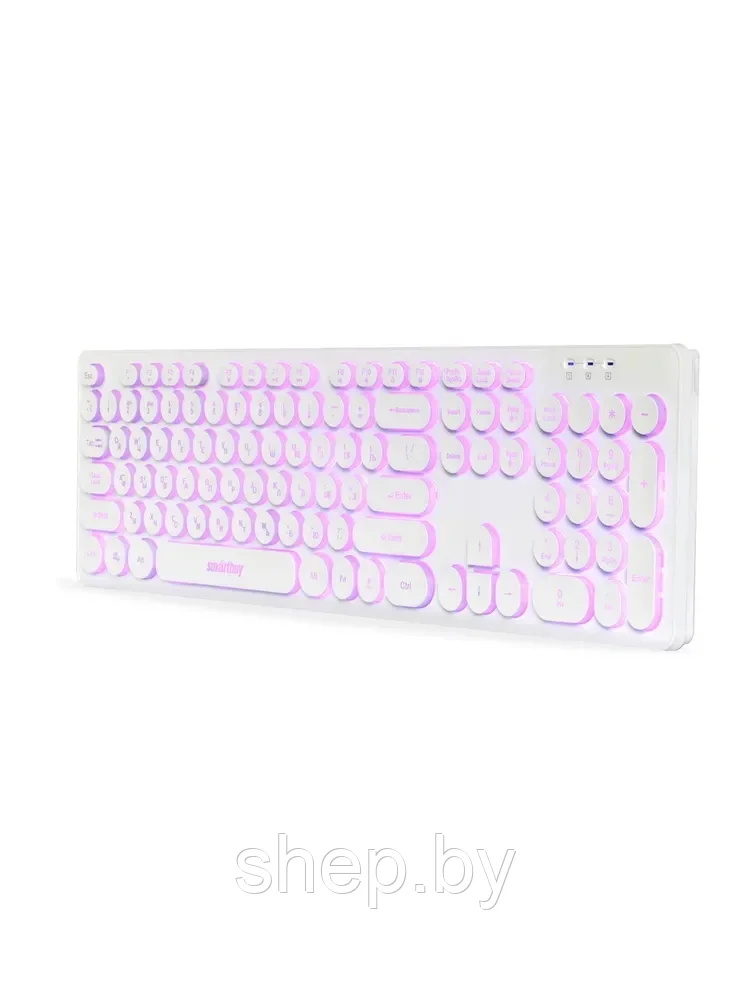 Клавиатура SmartBuy 328 SBK-328U-W,с подсветкой белая - фото 3 - id-p187877524