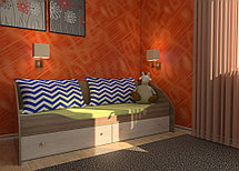 Подростковая кровать с ящиками КНД-006 Д8 Юниор (варианты цвета)  Интермебель, фото 2