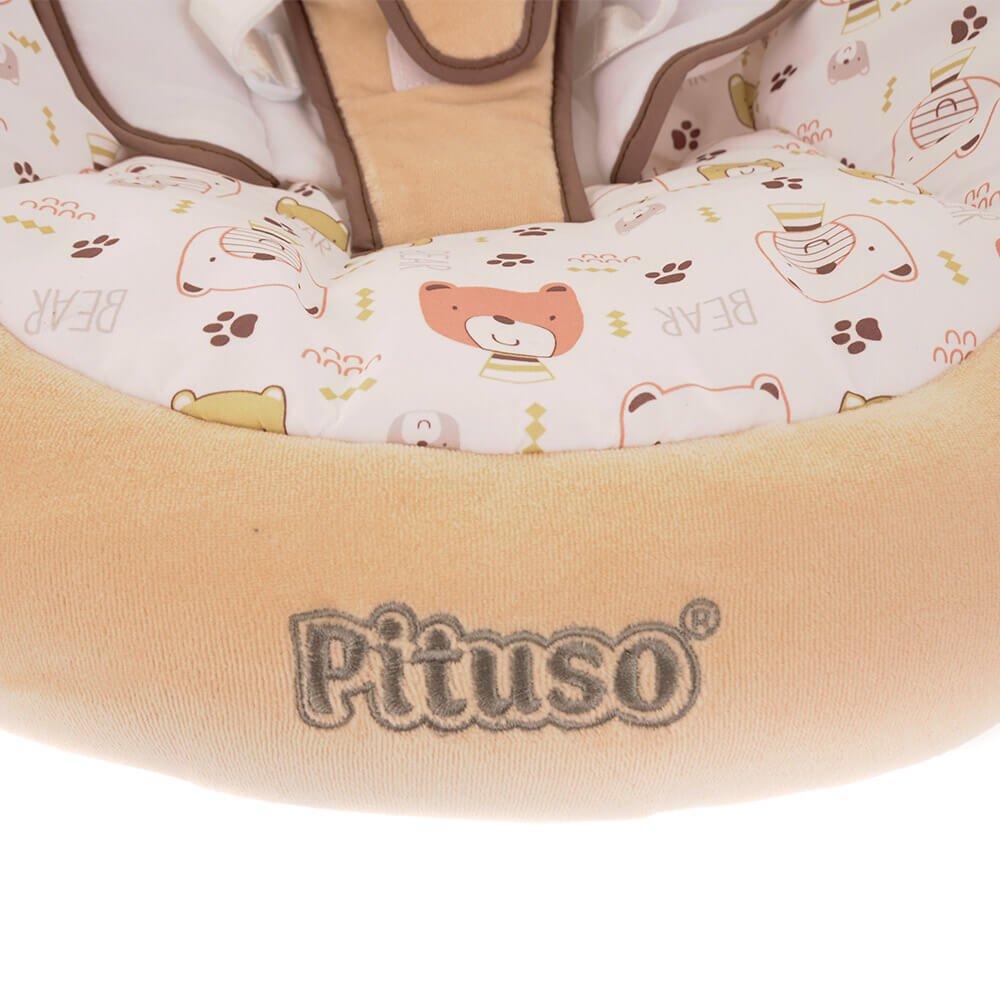 PITUSO электрокачели CARINO BEIGE/Бежевый МИШКИ TY-028P - фото 8 - id-p108502668