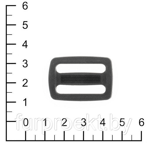 Пряжка 25мм 2-щелевая чёрн VP (R0016, R2501 (Q), H-PB002 (H), ZYR-2522 (Z))