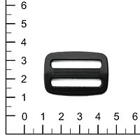 Пряжка 2-щелевая 30мм, чёрн. (A)