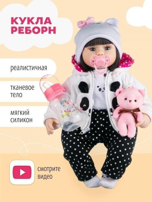 Детская кукла реборн девочка силиконовая 42 см младенец в одежде игрушка пупсы мягкие для детей девочек - фото 8 - id-p187903333