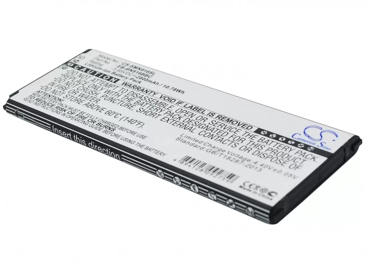 Аккумулятор (батарея) CS-SMN916SL, EB-BN916BBC для телефона Samsung Galaxy Note 4 Duos (N9100), 3.85В,