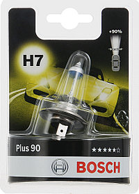 Лампа (H7) 55W 12V PX26D галогенная Plus 90 блистер BOSCH 1987301078