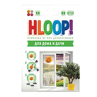 HLOOP! ХЛОП приманка-наклейка от мух декоративная, 4 шт в евроконверте (цветы)