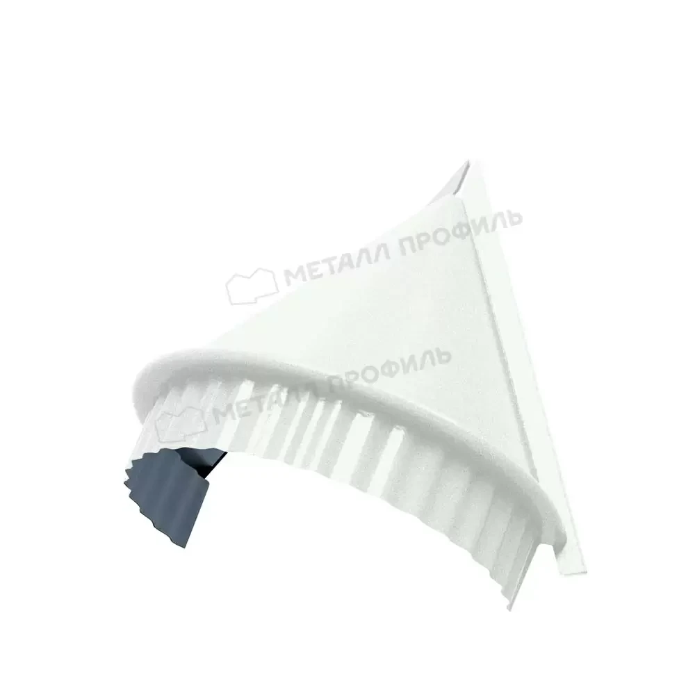 Металл Профиль Заглушка конька круглого конусная NormanMP (ПЭ-01-9003-0.5)