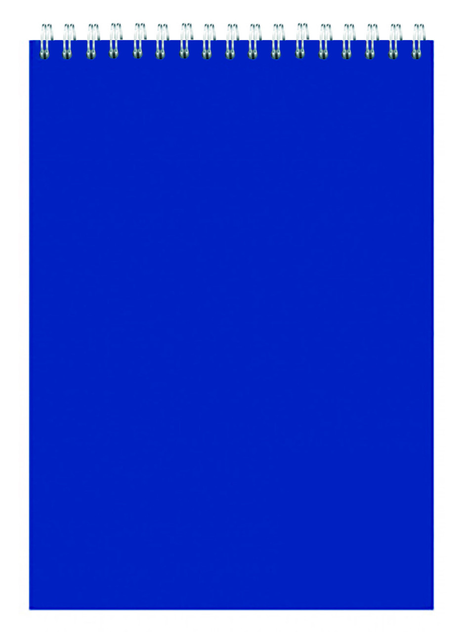 Блокнот Silwerhof 731187-15 A5 мелов.картон 60л клетка гребень синий