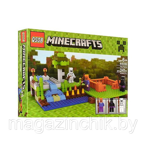 Конструктор Майнкрафт Minecraft 44006 Ферма, 241 дет. 3 минифигурки купить в Минске - фото 1 - id-p23775959