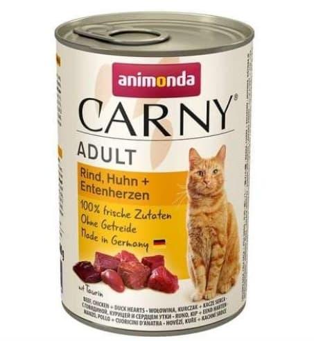 Консервы для кошек Animonda CARNY Adult говядина, курица, сердце утки 400 гр (83722) - фото 1 - id-p187916240
