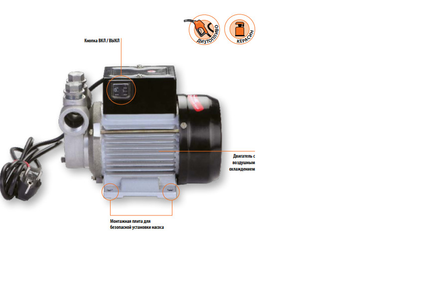 Насос электрический для дизельного топлива, керосина 56л/мин 220 вольт GROZ CDP/220/EU GR45510 - фото 2 - id-p23776853