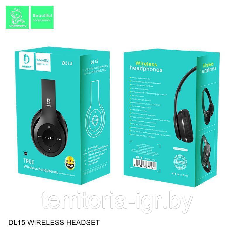Купить Беспроводную Bluetooth-гарнитуру c микрофоном DL15 черный Denmen ...