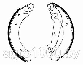 КОЛОДКИ ТОРМОЗНЫЕ БАРАБАННЫЕ FSB176 DN