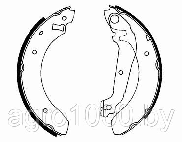 КОЛОДКИ ТОРМОЗНЫЕ БАРАБАННЫЕ FSB176 DN - фото 1 - id-p6929028