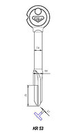Заготовка для ключа крестовая KR-53 , фото 2
