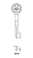 Заготовка для ключа крестовая KR-43, фото 2