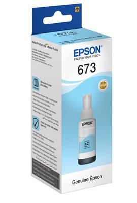 Чернила Epson 673 Light-cyan (C13T67354A) Светло-голубые (для Epson L1800, L800, L810, L850, L805)