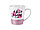Кружка керамическая конусная белая, дно глиттер розовый, 360 мл для сублимации, фото 6