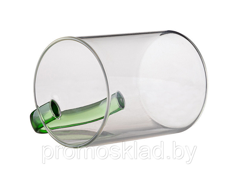 Кружка стеклянная, цветная салатовая ручка, 450 мл для сублимации - фото 4 - id-p187925952