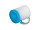 Кружка стеклянная матовая 330 мл градиент голубой для сублимации, фото 2