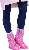 Чехлы грязезащитные для женской обуви 
- сапожки, размер M, цвет розовый, фото 2