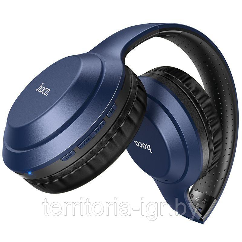 Беспроводная Bluetooth-гарнитура c микрофоном W30 синий Hoco - фото 3 - id-p187932171