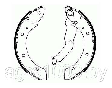 КОЛОДКИ ТОРМОЗНЫЕ БАРАБАННЫЕ FSB447 DN