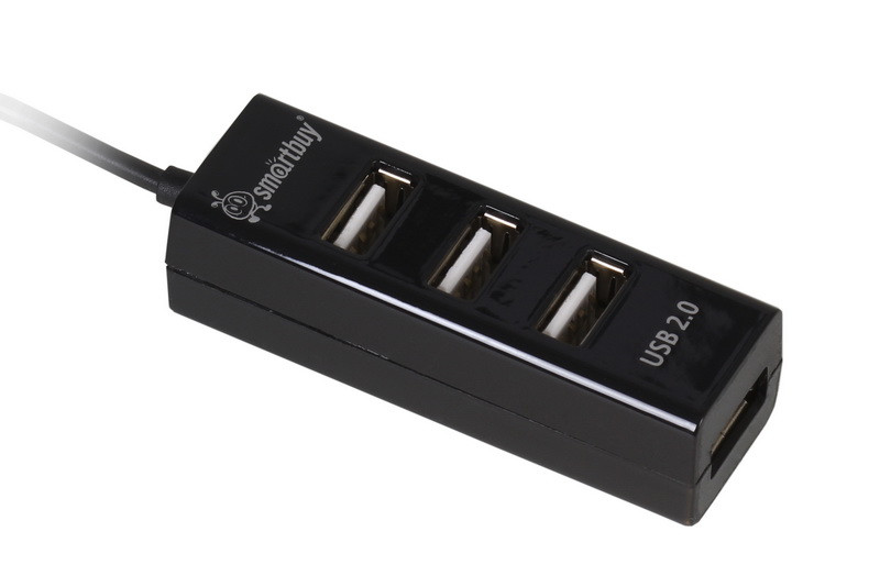 USB Hub (usb-концентратор) Smartbuy 4 порта черный (SBHA-160-K) - фото 1 - id-p23788880