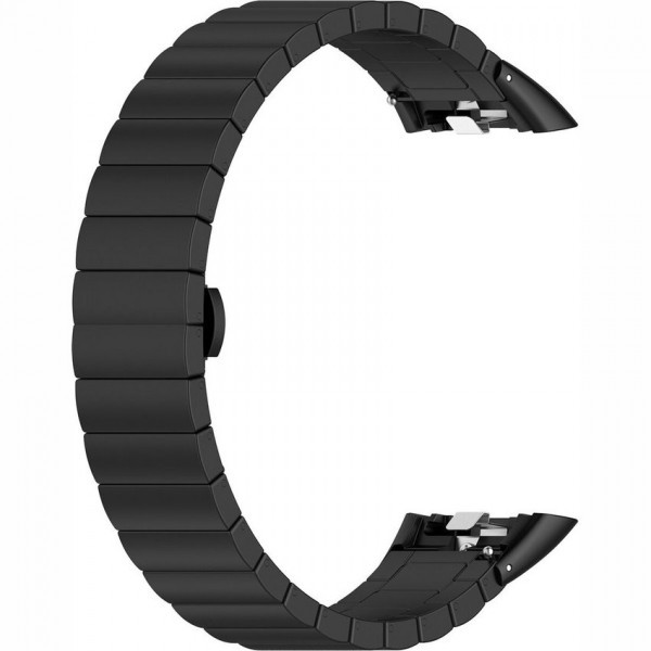Металлический блочный браслет Rumi Snake для Huawei Band 6 / Honor Band 6, Band 7 Черный - фото 1 - id-p184430544