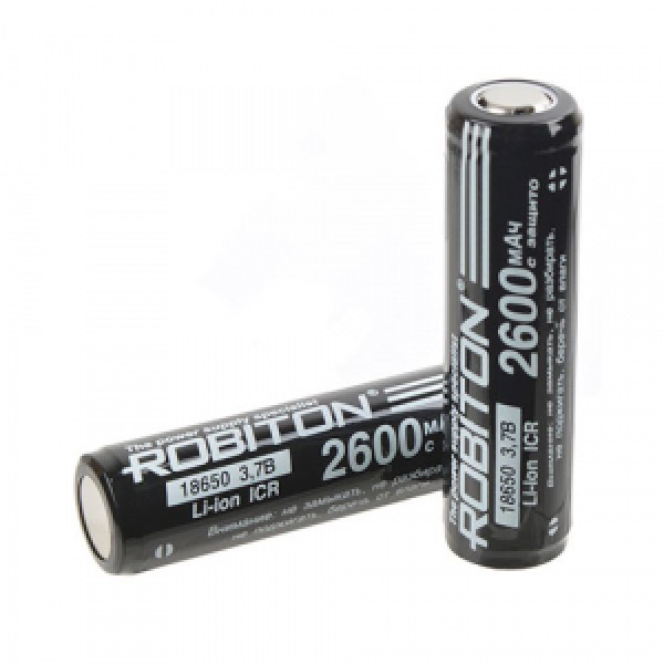 Аккумулятор Robiton 18650 2600mAh с защитой PK1 - фото 1 - id-p187937425