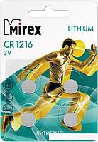 Элементы питания Mirex CR1216 Mirex литиевая блистер 4 шт. 23702-CR1216-E4
