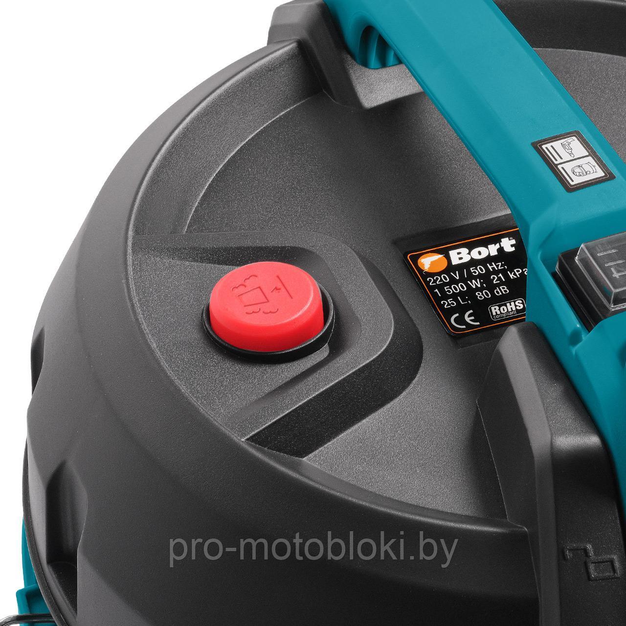 Пылесос строительный Bort BSS-1525 BLACK - фото 4 - id-p176108350