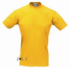 Желтая футболка Империал высокой плотности   190 гр. Для нанесения логотипа