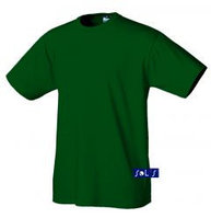 Темно-зеленая футболка Империал высокой плотности   190 гр. Для нанесения логотипа, фото 1