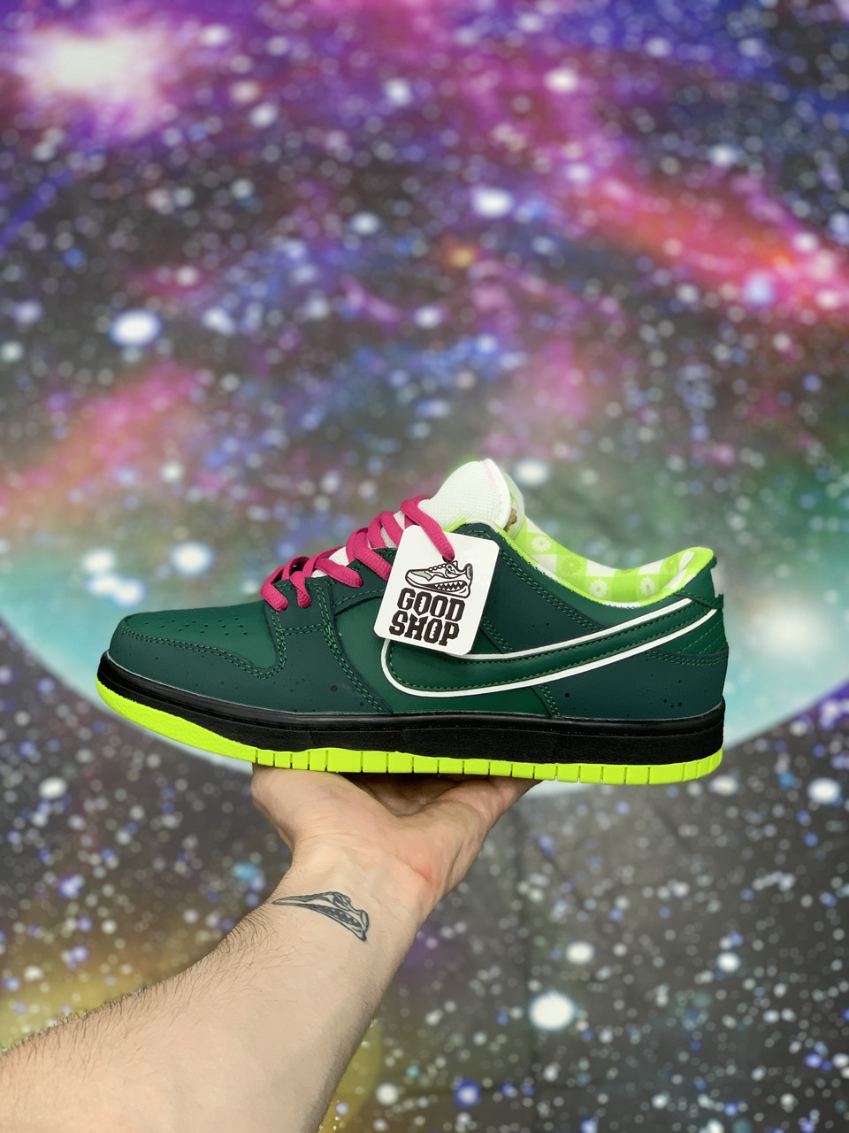 Кроссовки Nike SB Dunk Low Pro Green White Pink