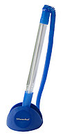 Ручка шариковая на подставке Silwerhof 016031-01 корп.синий d=0.7мм чернила син. индив. пакет с европодвесом