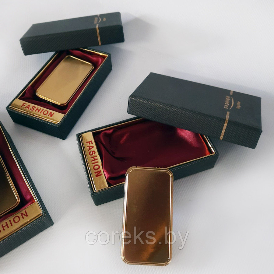 Зажигалка в индивидуальной коробке с вашим фото (золото) - фото 2 - id-p188001002