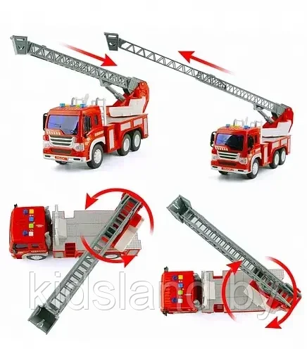 Пожарная машина с водой и пожарной лестницей, WY351B - фото 4 - id-p188003734