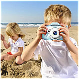 Детский фотоаппарат с селфи камерой Собачка / Fun Camera / Голубой, фото 2