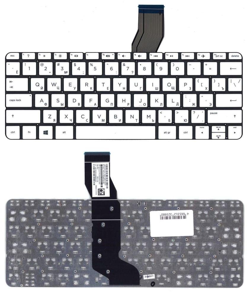 Клавиатура для ноутбука HP Stream 11-R, 11-D, белая