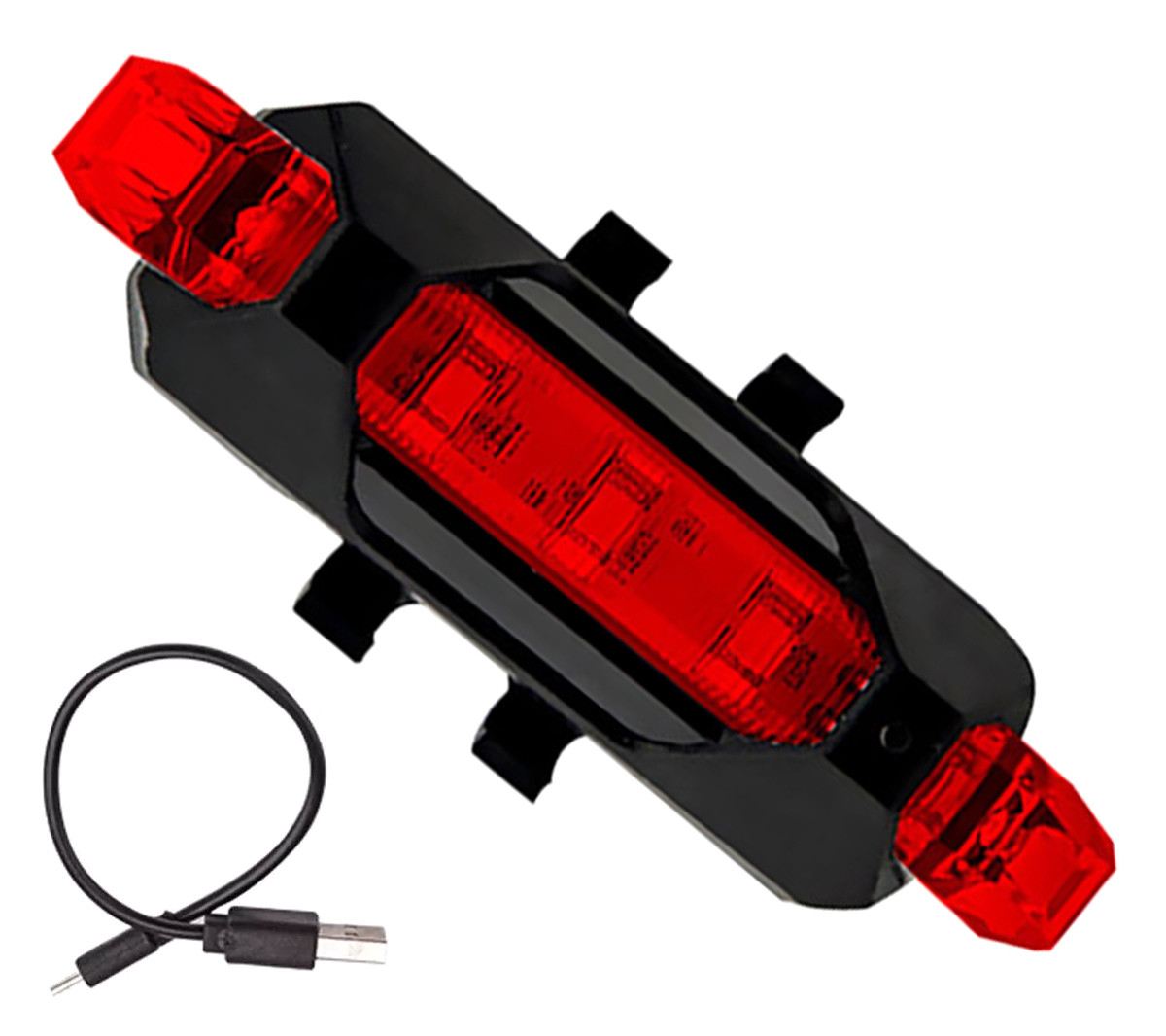 Задний диодный фонарь для велосипеда SIPL 5 LED USB - фото 1 - id-p188015613