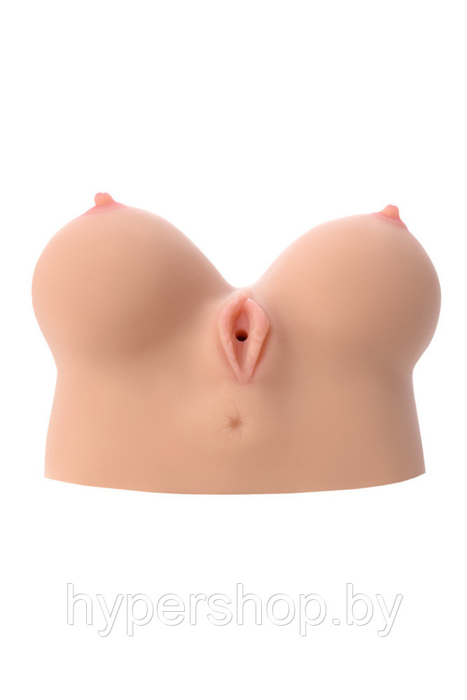 Мастурбатор реалистичный Juliana Breast с вибрацией и ротацией, телесный, 20 см
